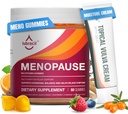 Lubracil Menopause Gummies & Topical Vulva Cream Bundle – Suporte sem hormônios para flashes quentes, Secura vaginal, Coceira, Mood Swings & Night Sweats with Black Cohosh, Ashwagandha, Omega-7 & Vitamina E