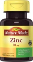 Nature Made Zinc 30mg, 100 comprimidos (Pacote de 6)
