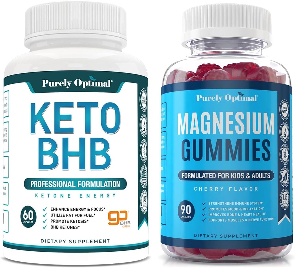 Keto puramente ideal BHB + pastilhas de magnésio