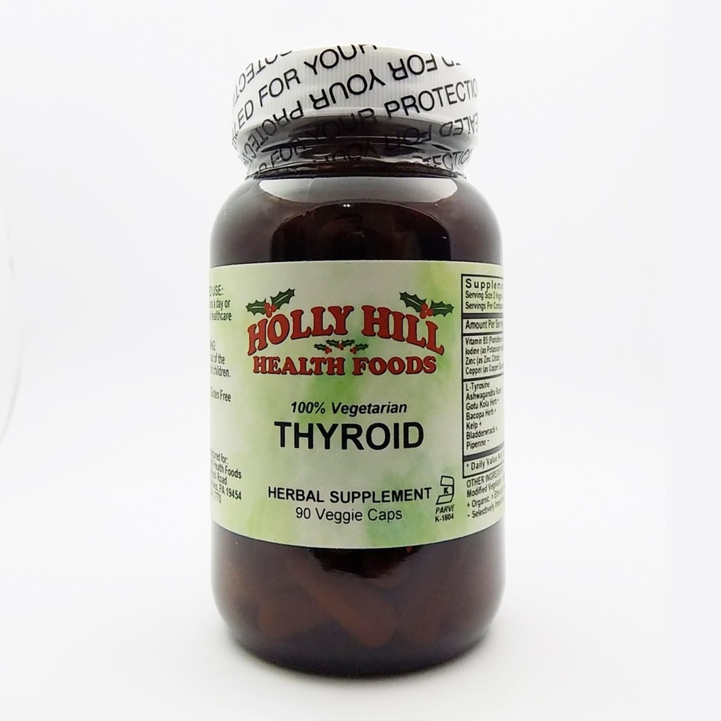 Holly Hill Health Foods, Tiróide, 90 Cápsulas Vegetarianas