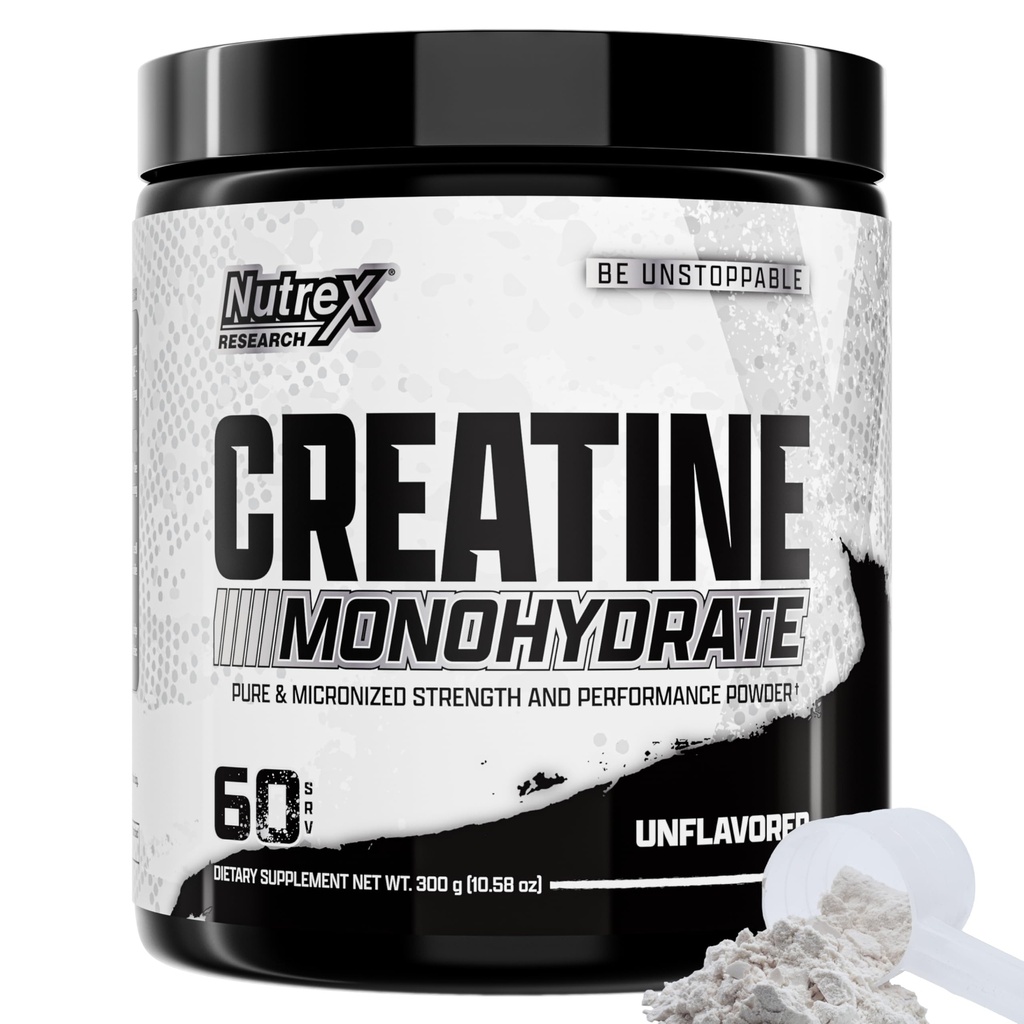 Nutrex pesquisa Creatina Monohidrato em pó 60 Servings (sem sabor 5G Micronizado Creatina em pó)