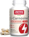 Jarrow Formulas® L-Carnosina Dipeptide Antioxidante 1000 mg, Suplemento Dietário, Suporte Antioxidante para Saúde Mitocondrial, 90 Cápsulas Veggie, até 45 dias de fornecimento