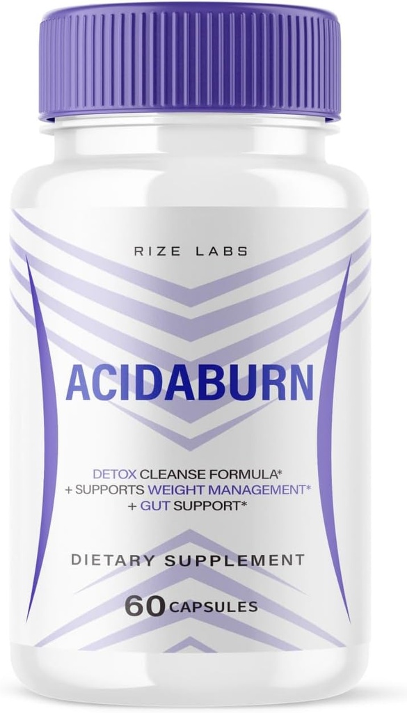 Rize labs Cápsulas Acidaburn, Pílula Avançada para Perda de Peso Saudável, Estilo de Vida Activo para uma Vida Melhor, Fórmula de Força Máxima (60 Cápsulas)