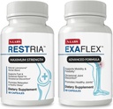 N-Labs Joint Support & Sleep Aid Combo – ExaFlex com extrato de Boswellia e bromelaína para suporte conjunto + Restria com mistura de ervas Lanconone e fórmula de sono para relaxamento noturno