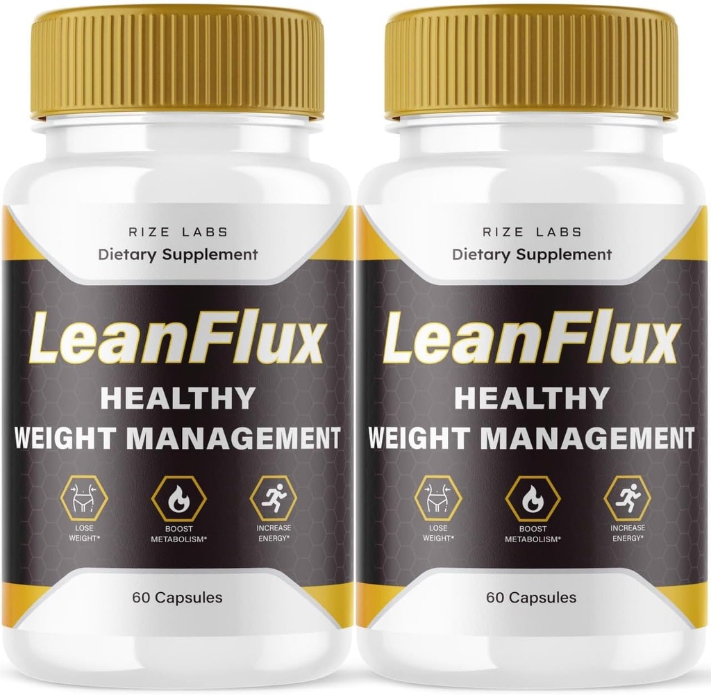 Rize labs (2 Pack) LeanFlux - Lean Flux perda de peso para aumentar os níveis de MTD, Leanflux Avaliações Não-GMO Fácil de engolir suplementos pílulas, ganhar Brown Adipose Tissue BurnFat (120 cápsulas)