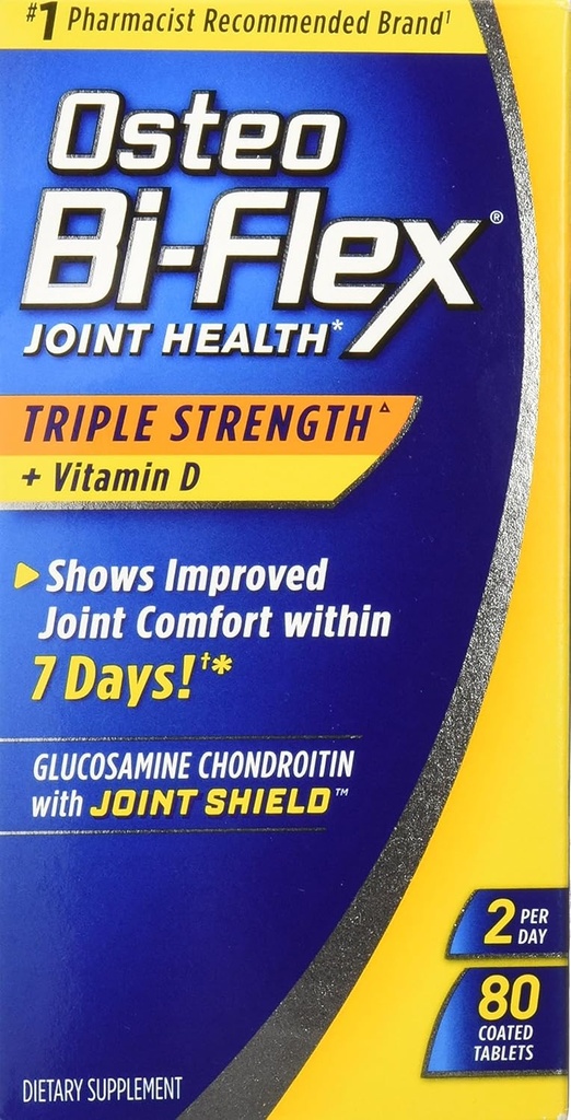 Osteo BiFlex Força tripla Escudo conjunto de condroitina glucosamina com vitamina D, 80 contagem