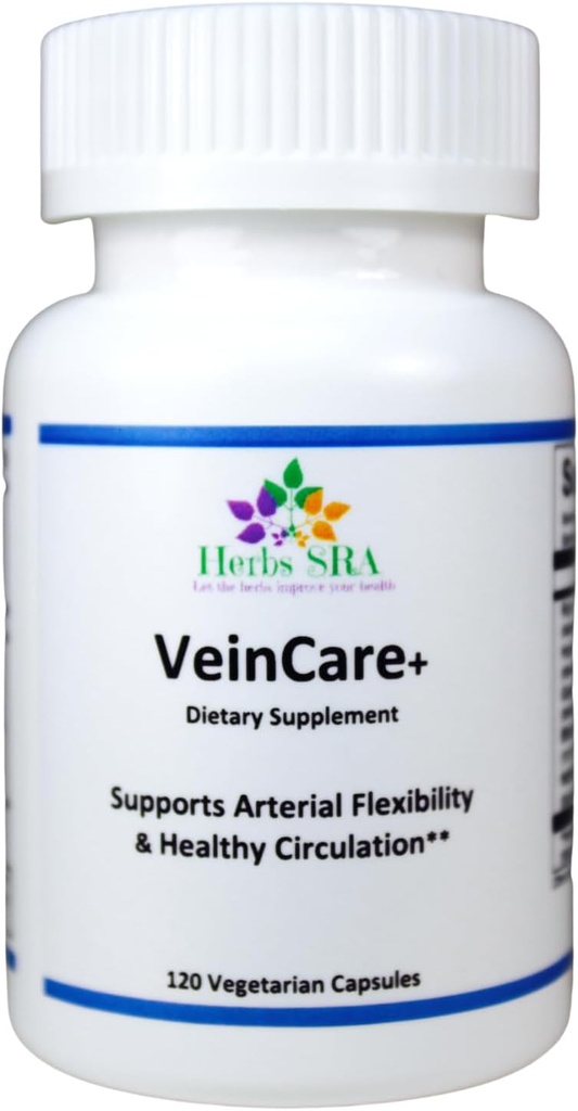 VeinCare Herbal Supplement - Suporte Natural para Veias Saudáveis - Rutina, Castanha de Cavalo, Sementes de Uva, Bilberry, Nattokinase - Promove a função da Veína Optimal