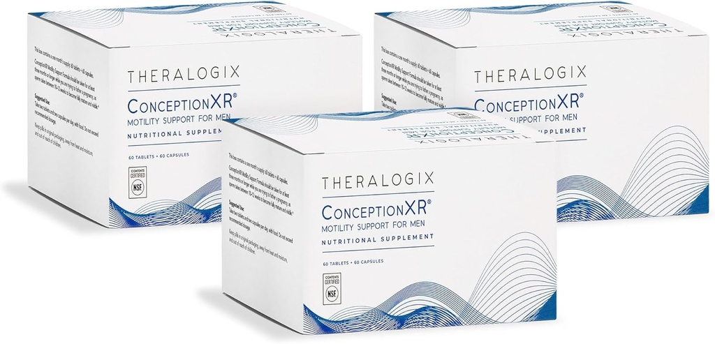 Theralogix ConceptionXR Motilidade Suporte Fórmula - Preconception Vitaminas masculinas para apoio à fertilidade - Suplementos de fertilidade masculina para a saúde do esperma* - NSF Certified, 360 Count (90-Day Supply)