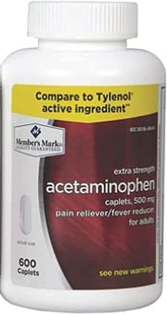 Acetaminofeno Genéricos 500 mg Extra Dosagem - 600 Caplets