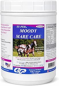 SU-PER Moody Mare Care Powder - Mistura de ervas para Disposição Equilibrada e Comportamento Normal em Cavalos - 2,5 libras (2 embalagem)