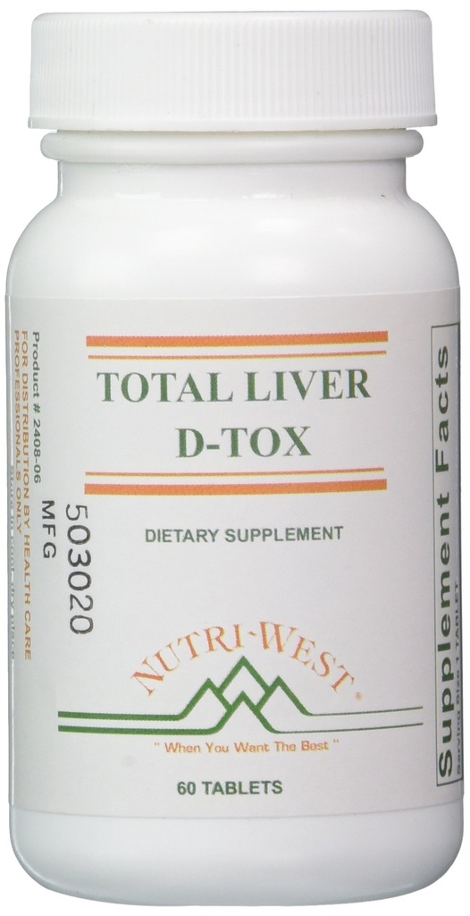 Nutri-West Total Fígado D-Tox - 60 Comprimidos, Branco