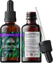 Tintura de capim-limão, Extrato de capim-limão orgânico (Cymbopogon Citratus) Suplemento de ervas, não-GMO em Glicerina vegetal orgânica a frio, 700 mg, 2 oz (60 ml)
