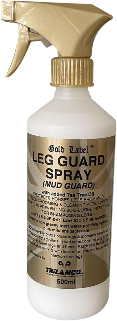Leg Guard Spray, Para Cavalos, Etiqueta de ouro, Previne lama Condições relacionadas, 500 ml Spray