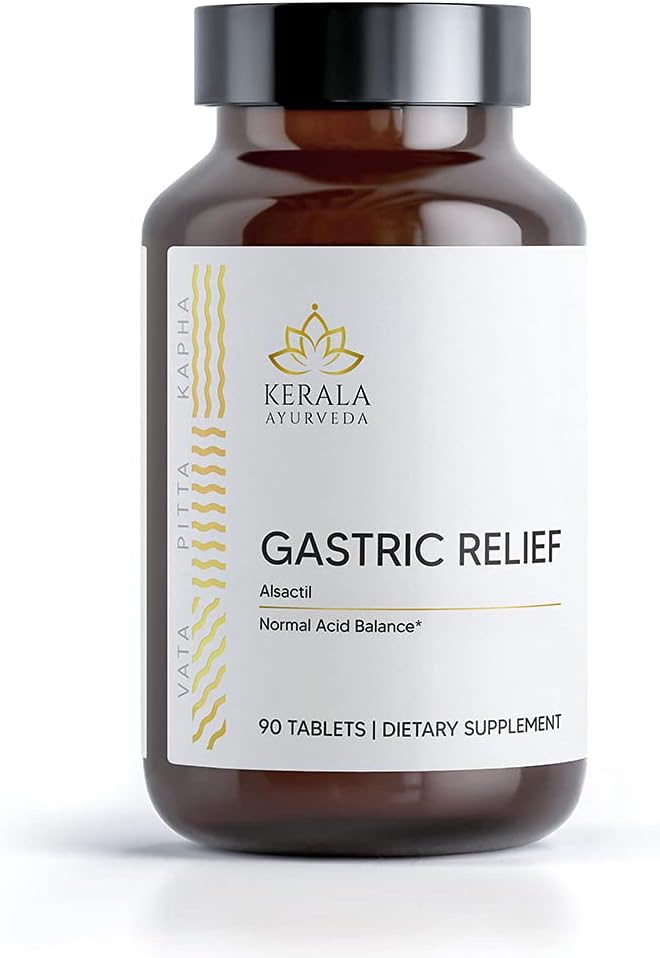 Kerala Ayurveda Absorvente gástrico Tablets ervas naturais para equilíbrio saudável do ácido do estômago Alivia do desconforto do estômago e do gás