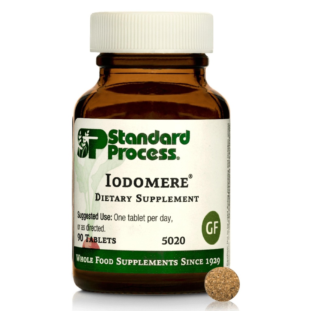 Iodomere de processo padrão - Suplemento diário para apoiar o seu metabolismo, função imunitária e produção de hormônios tireoidianos - sem glúten, não lácteos e não-soja - 90 comprimidos (90 servimentos)