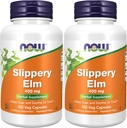 NOW Slippery Elm 400mg 100 Cápsulas (Pacote de 2)