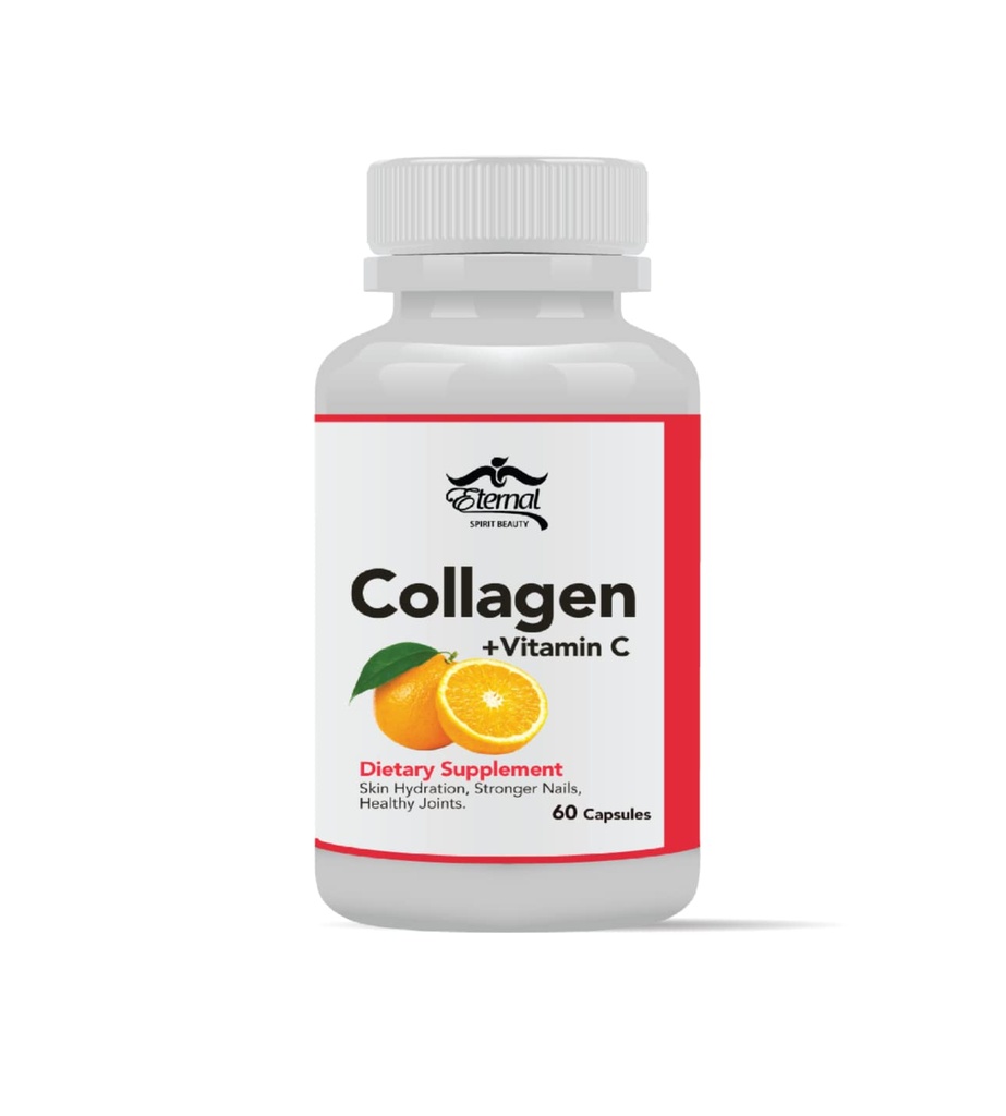 Eterno- Colageno Hidrolizado Con Vitamina C - Colageno Natural para La Cara Y Piel- 60 capsulas