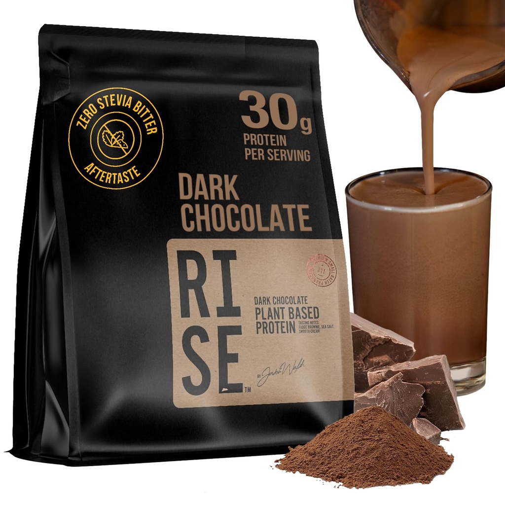 Pó de proteína vegetal para homens e mulheres – 30g de proteína vegetal completa e 3g de leucina, Bloco Zero, Cacau Gourmet, Textura Suave, Chocolate Escuro, 15 Servings