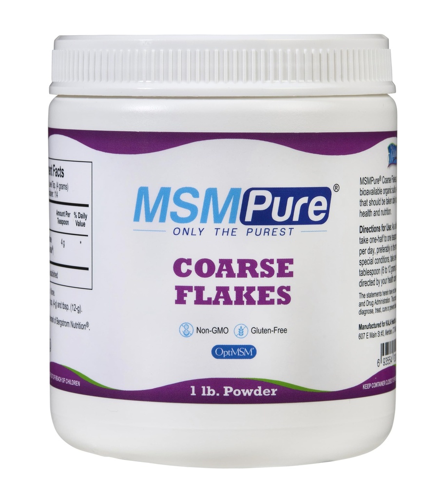 KALA SAÚDE MSMPure Coarse HSH Powder Flakes – US-Made HSH para a saúde conjunta, aparência da pele, e Hair & Nail Support – 1 lb, Enxofre Orgânico