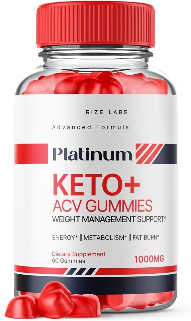 Laboratórios de riz Platinum Keto pastilhas AVC para perda de peso avançada, Suplemento para força máxima Gomitas (60 pastilhas)