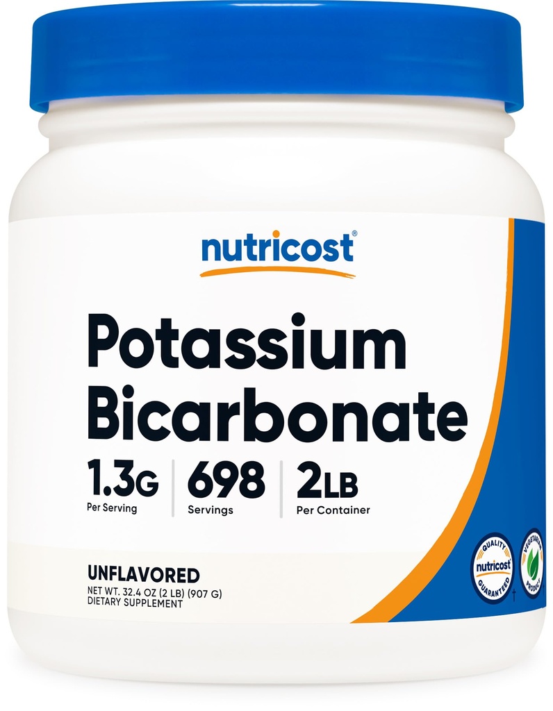 Pó de bicarbonato de potássio de nutricosto 2 LB - sem glúten, sem OGM