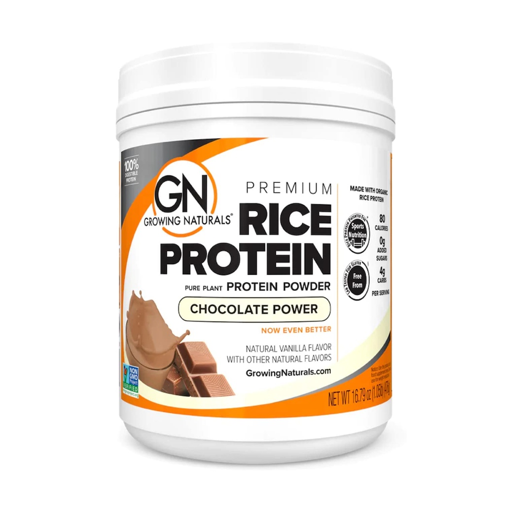 Cultivo Naturals Orgânico Premium proteína de arroz em pó, Chocolate Power, Não-GMO, Vegan, 16.8 Ounce