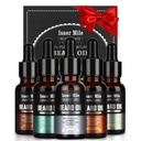 ISNER MILE Beard Oil Kit para homens Condicionador: Cedarwood Sandalwood Sage laranja não perfumado, bigodes amolecer hidratante, presentes dos namorados para ele marido, Pais presentes de aniversário para pai homens namorado