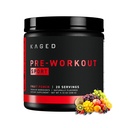 Kaged Sport Pré Treino Pó para homens e mulheres, Fruit Punch, Sport Certified, 188mg Cafeína, Suplemento de óxido nítrico, Beta Alanine para energia, Halterofilismo, Cardio Endurance & Força, 20 Servings