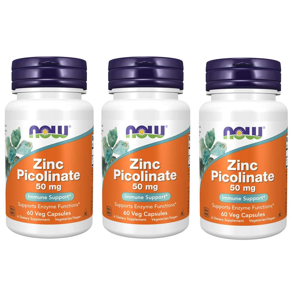 AGORA Picolinato de zinco 50mg, 60 Cápsulas (Pacote de 3)