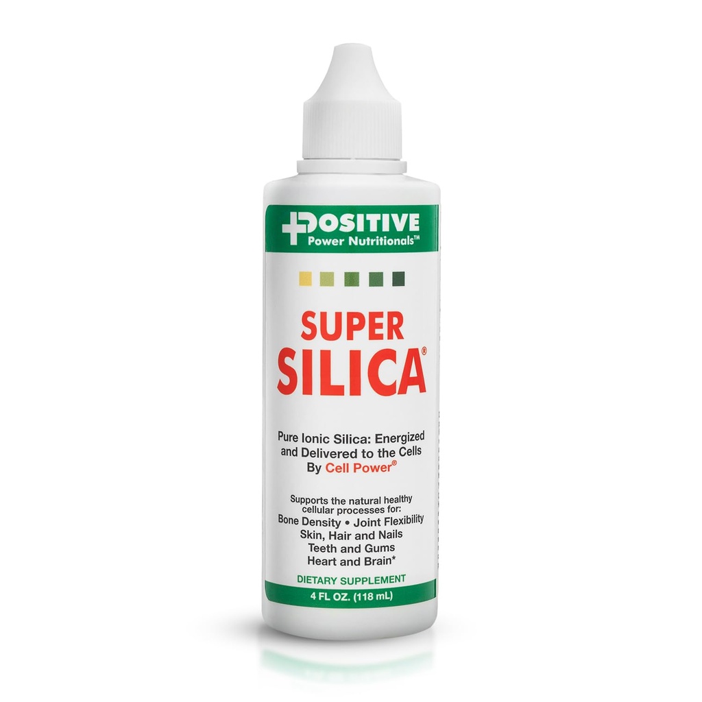 Energia positiva Nutricionais Super Silica Suplementos (4 onças) - Sílica Suplementos Minerais - Sílica Suplemento Líquido Líquido Sílica com Colágeno Impulsionando Silício