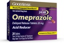 GoodSense Omeprazol Release Atrasado Comprimidos 20 mg, Redutor de Ácido Estômago para Tratamento Frequente de Azia, 28 Contagem