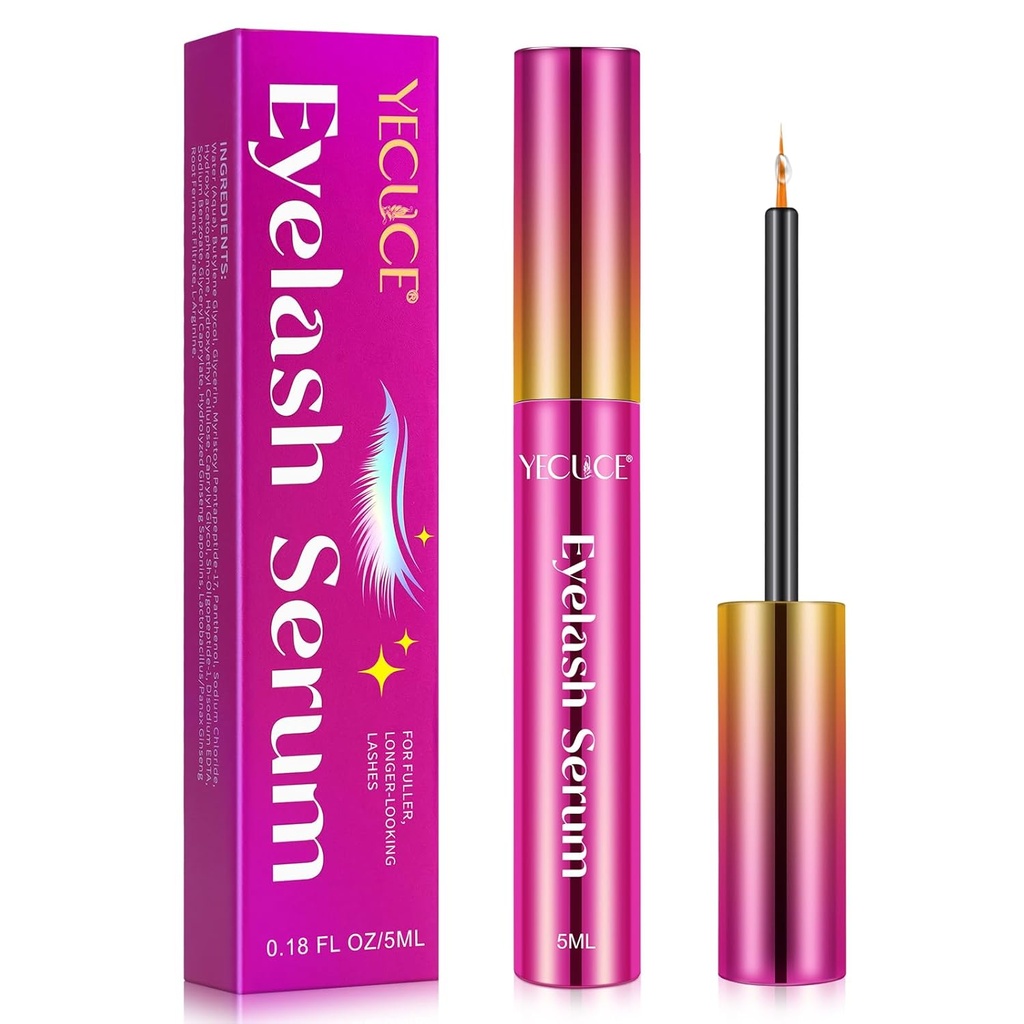 Lash Serum, 5ML Lash Serum para o crescimento de cílios, Premium Cílios de crescimento para maiores, Fuller, and Thicker Lashes, Boost Lash Growth Serum: Liberte o poder da natureza para Cílios Mesmerizantes