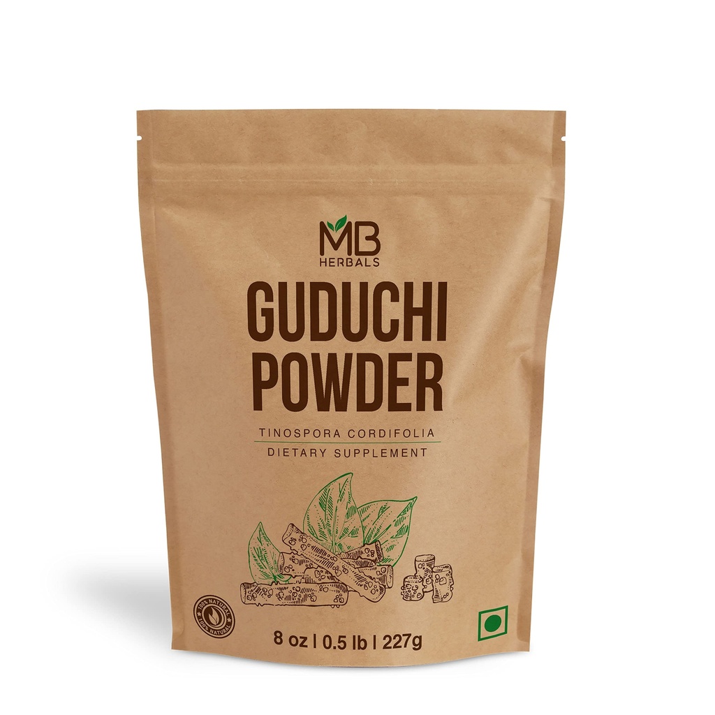 MB Herbals Guduchi Powder 8 onças / 0,5 LB (227 gramas)