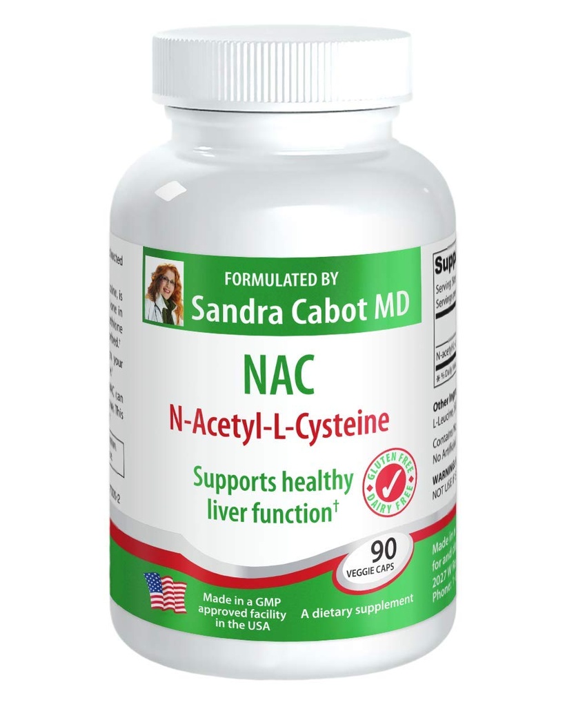 NAC 600 mg Cápsulas - N Acetyl Cysteine 600 mg (90 Cápsulas)