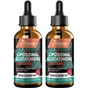 2000MG Gotas Lipossômicas de Glutationa, Absorção Ultra Alta, Destoxificação Natural, Sistema Imune & Suprot Pele*, L-Glutationa, Vitamina C & Ácido Hialurônico, Cápsulas Alternativas, 4,05 OZ