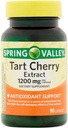 Spring Valley Tart Cherry Extract para Saúde Conjunta, 1200 Mg, 90 Cápsulas