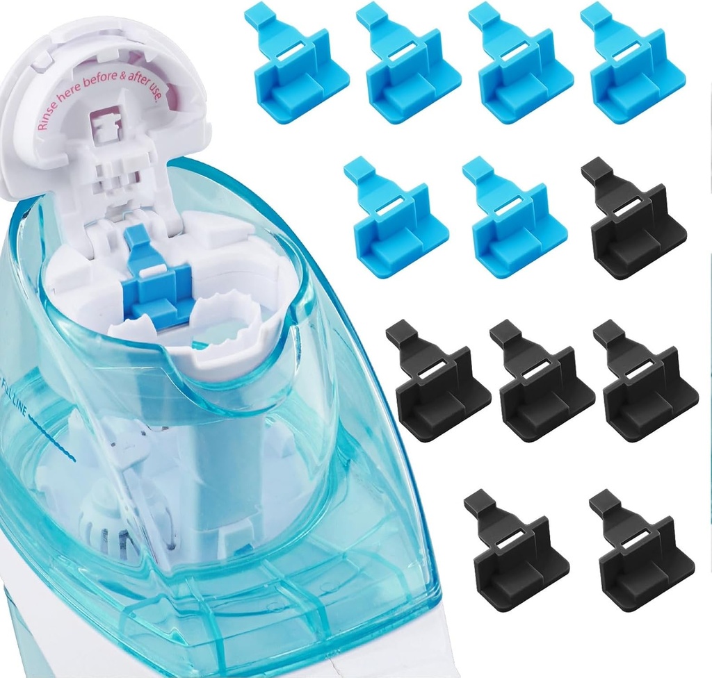 Silicone Saltwater Pods Refils Acessórios Compatíveis com Navage Nasal Care Sistema de Irrigação Nasal - Salvar cápsulas de água salgada para operação fácil (6 Preto + 6 Azul), nomal
