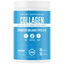 NBI Unflavored, Colágeno Peptides Pó, Paleo- e Keto Friendly, Tipo I e III Colágeno Hidrolisado, Suplemento de Aminoácidos, Dairy Free, Sem soja, Gluten Free