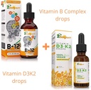 Vitamina B gotas complexas + Vegan Vitamina D3 K2 gotas