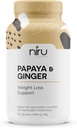 Papaya Ginger de Costa Rica - Niru Life. Blue Zone Papaya Ginger Cápsulas. Sementes de mamão de origem única e mistura de raízes de gengibre. Suporte Digestivo, Detox, & Metabolismo Boost. 90ct. 500mg Caps.