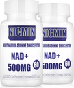 800MG NAD+ lipossomal com TMG 300MG, suplemento NAD+ real, aumento de absorção superior NAD Plus para energia celular, envelhecimento saudável e reparo muscular 120 cápsulas (Pacote de 2)
