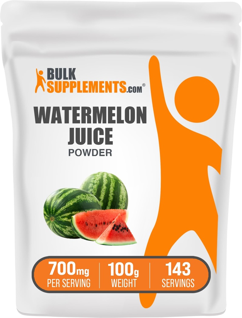 BulkSuplementos.com Suco de melancia em pó - de fruta de melancia, pó de fruta, Hydation Supplement - 700mg por serviço, 100g (3,5 oz) (Pack of 1)