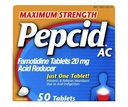 Comprimidos de dosagem máxima do redutor de ácido AC pepcid, 100-Count