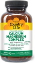 País Meta de Vida-Minas Magnésio de cálcio com vitamina D-Complexo, 1000mg/500mg/10mcg, 90 Comprimidos, Certificado sem glúten, Vegetariano Certificado