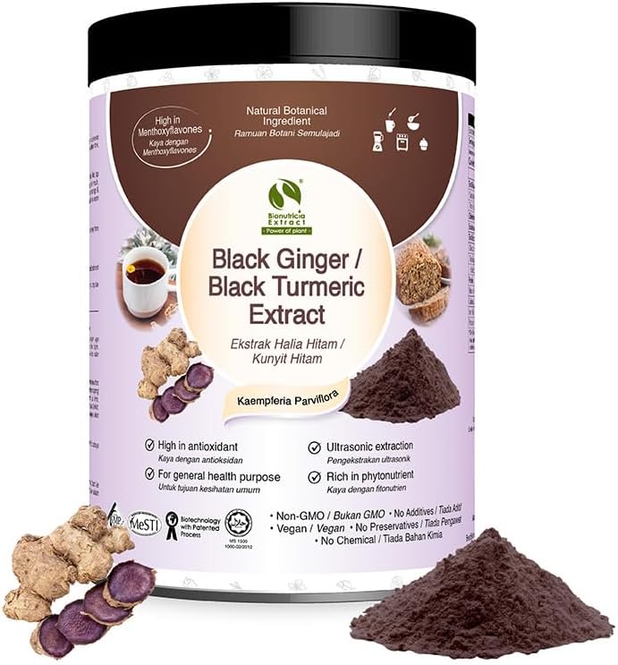 Bionutricia Black Ginger Extract Powder . Puro extrato padronizado . Energia e resistência .. 1.76 Oz (50g)