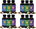 Óleos comestíveis all-Natural, mini amostrador de óleo conjunto com puro C60 ESS60, suporte imunológico e suplemento de apoio conjunto com azeite de oliva, óleo de abacate e óleo de coco MCT, conjunto de 12, 2 Oz cada