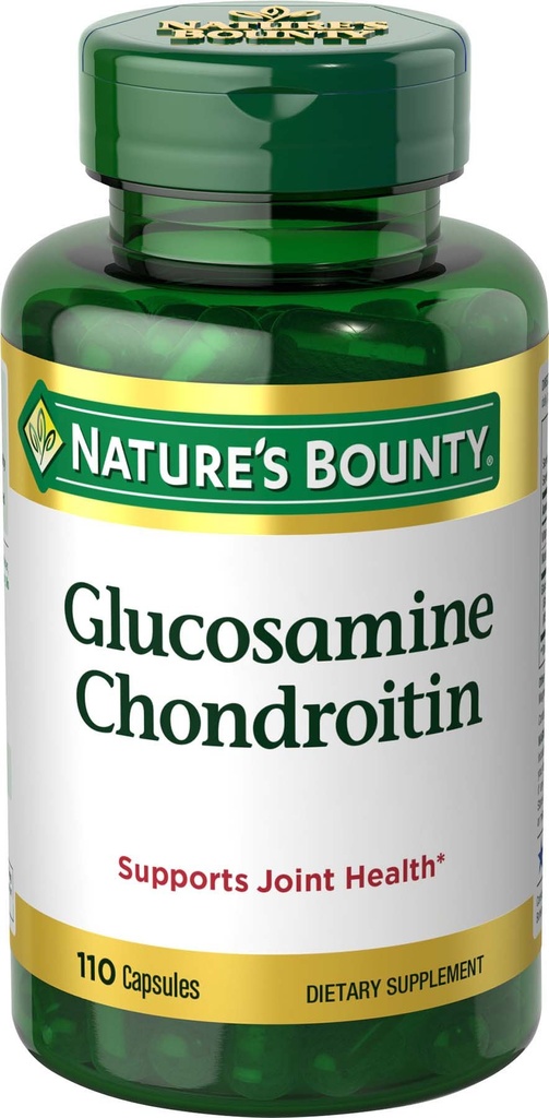 Pílulas de condroitina de Bounty Glucosamina da natureza e Suplemento dietético, Apoio à Saúde Comum, 110 Cápsulas