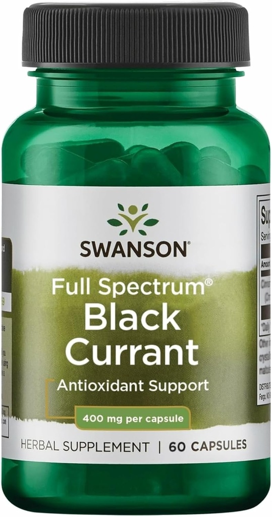 Swanson Full Spectrum Black Groselha 400 Milligrams 60 Cápsulas