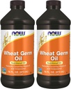 Now Supplements, óleo de germe de trigo com ácidos gordos essenciais (EFAs), óleo nutricional, 16-onça (Pacote de 2)