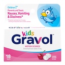 Gravol Kids Chewable Tablets for Nausea, Chateado Estômago e Movimento Alívio de Doença, Tingimento Livre, Cherry Flavor, Idade 2 a 12, 18ct